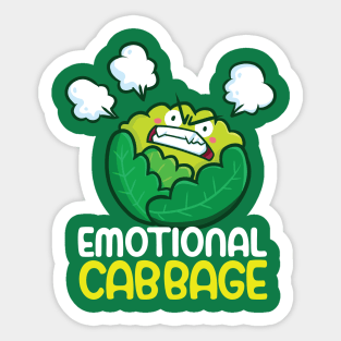 Emotional Cabbage Sticker